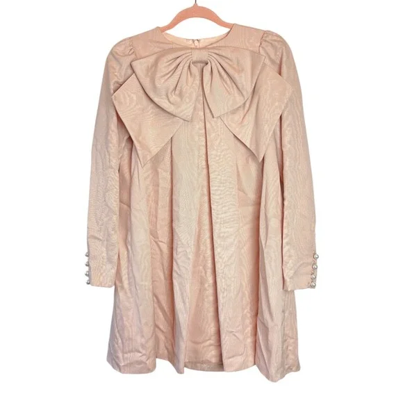 Nicola Bathie x Antonio Melani Emily Bow Dress NWT Pink A-Line Mini Dress Size 2 - Picture 4 of 10